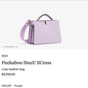 NIB Purple Fendi Peekaboo ISeeU XCross